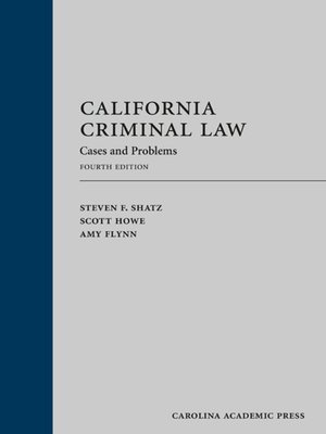 cover image of California Criminal Law